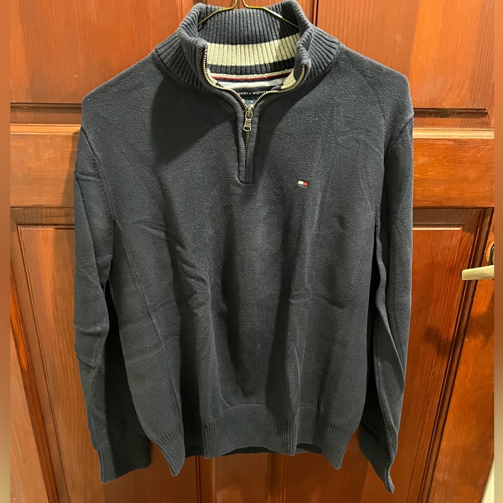 Tommy Hilfiger Men's Black Half-Zip Sweater
